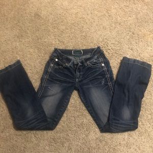 Boot cut blue jeans